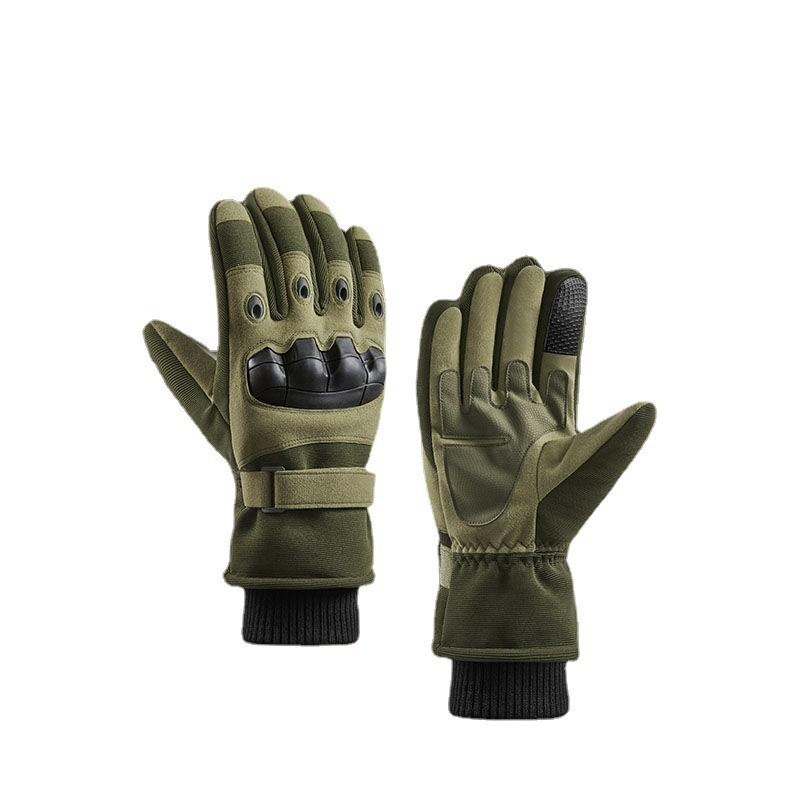 Tactical Gloves Fleece Thickened Men's and Women's Soft Shell O Kee Sports Motorcycle Riding Winter Cycling Winter Warm Gloves