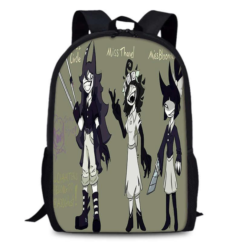 Durable Oxford Fabric School Backpack Unisex Miss Circle Cross-border Trendy Design