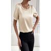 Tuta Corta Elegante Casual Estiva Monopezzo in Raso Liscio da Donna