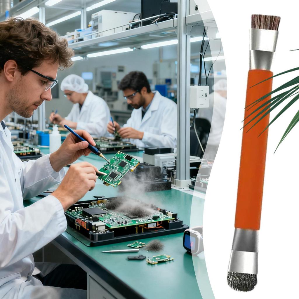 Double-Head Cleaning Brush Steel Wire Brush For Mobile Phone iPad Computer Motherboard Circuit Board Cleaning Repair Tools