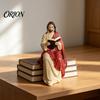 Holy Spirit Home Decorations Jesus and Virgin Mary Reading Bookshelf Figurines, Religious Sitter Statues, Christian Gift for Pastor Church Members