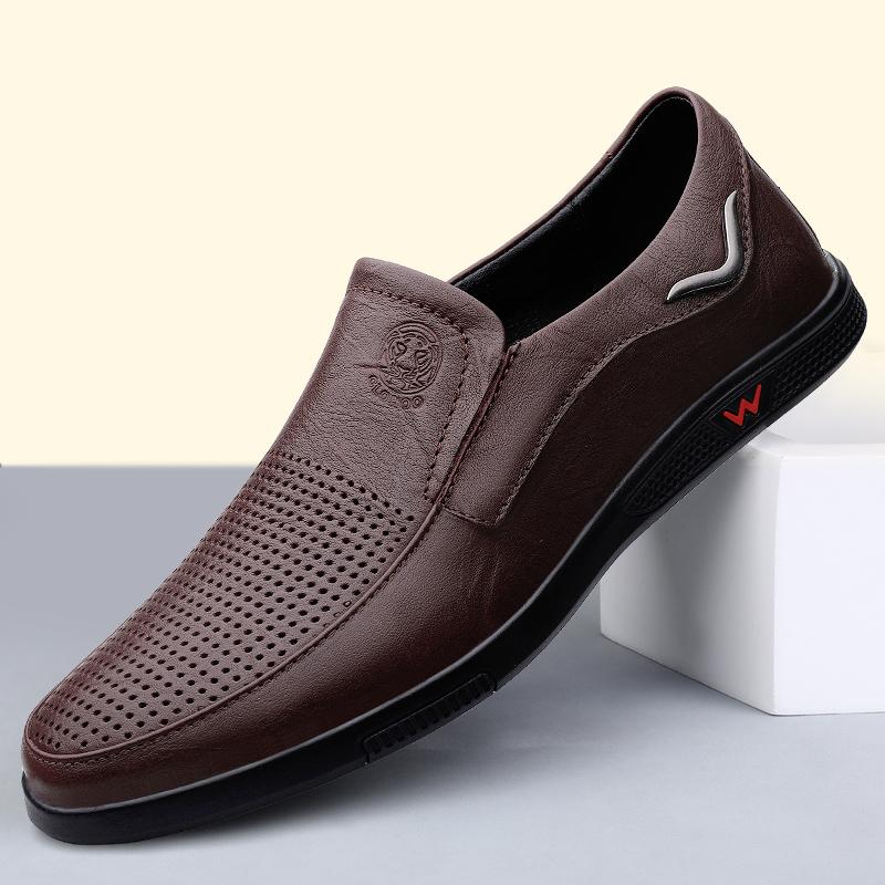 

Leak leather shoes autumn soft sole new shoes casual shoes business dress 44