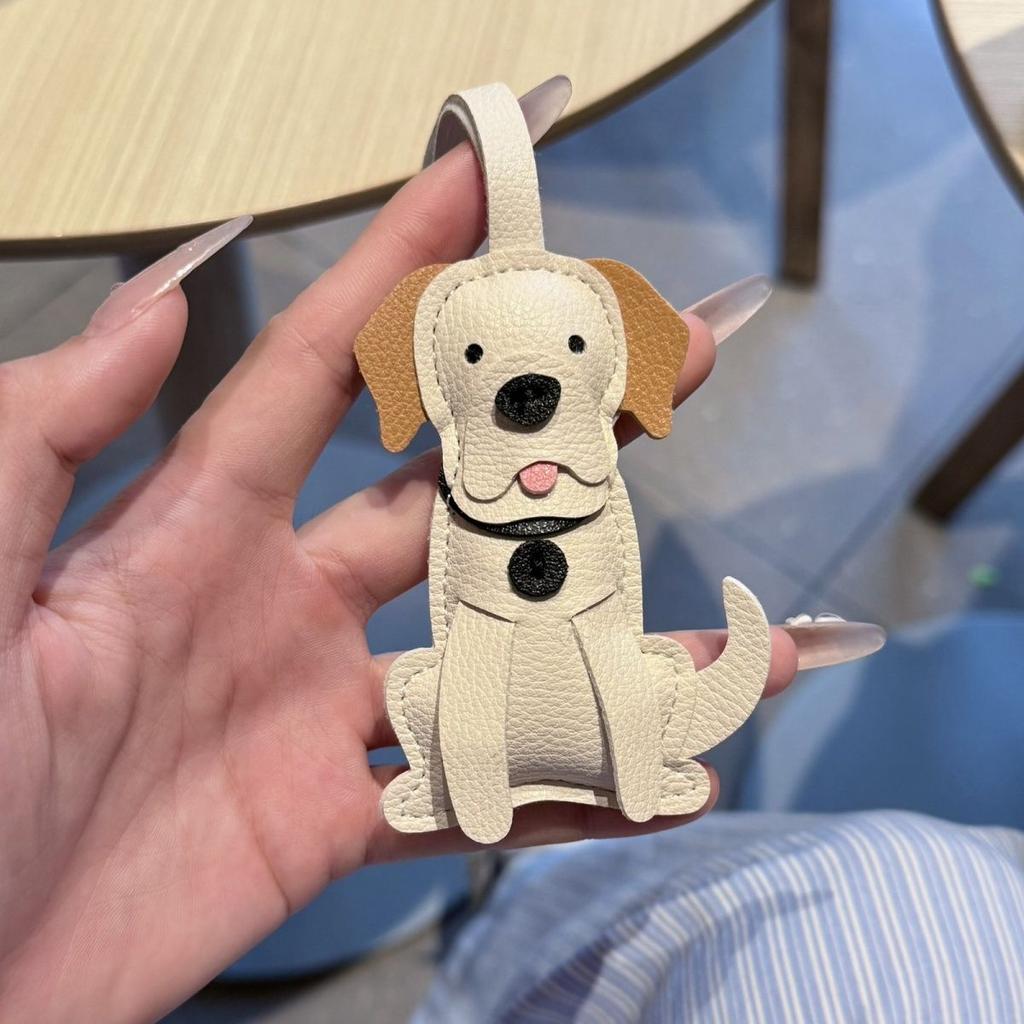 Handmade Labrador Keychain Pendant Dog Bag Leather Charm Cute Key Holder Gift