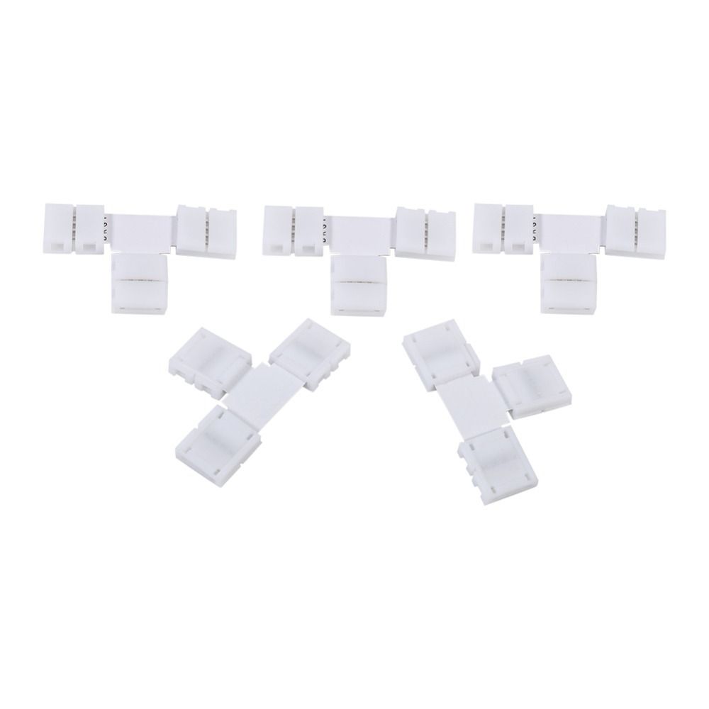 T/L Shape LED Strip Connector 4 Pin Quick Splitter Corner Connector  For DIY Lighting Project
