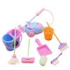 9pcs/set Mop 1:6/1:12 Doll House Furniture Sweep Miniature Sweep Toys  Girls