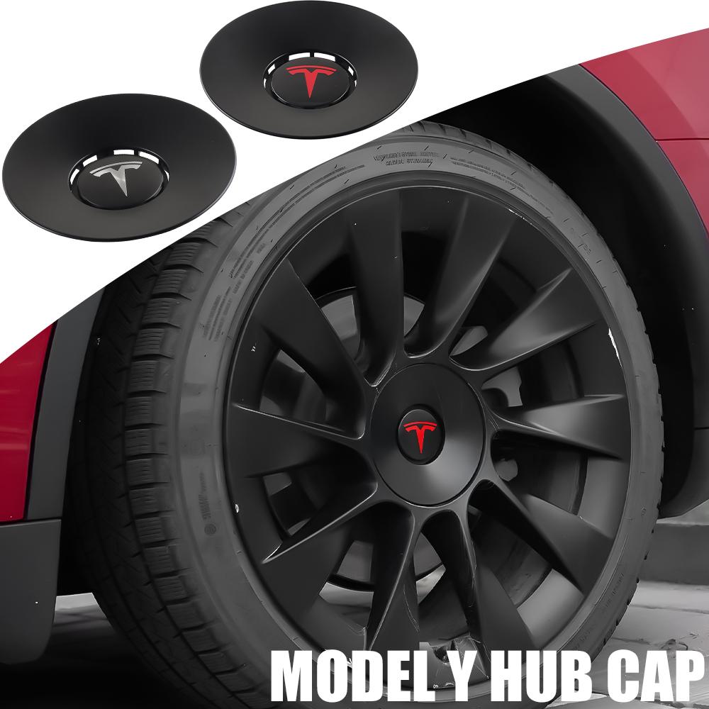 AAAIR1 4pcs 20 Inch Auto Styling For Tesla Model Y Car Wheel Center Hub Cap Badge Cover Tire Center Hubcaps Covers Decor Accessories
