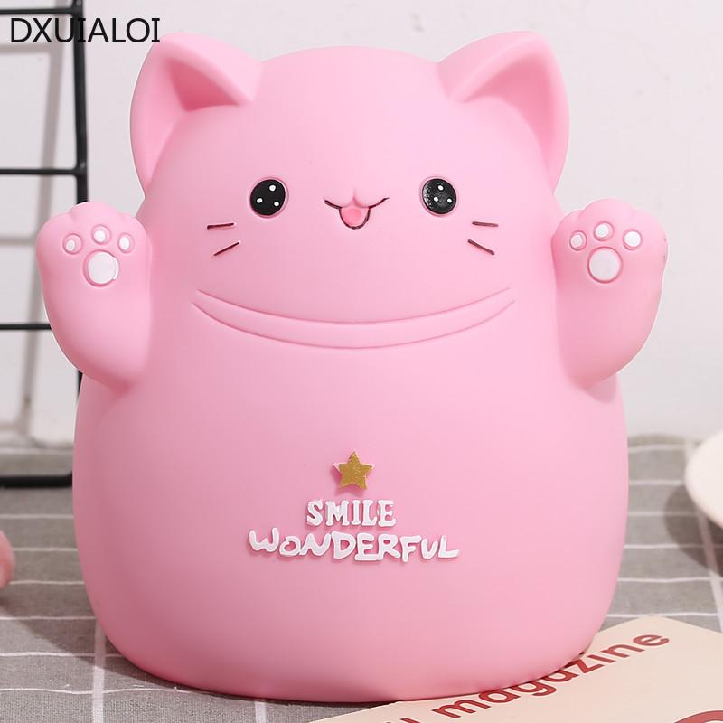 Cartoon Cat Piggy Bank Children Piggy Bank Creative Cute Animal Home Decoration Birthday Gift Saving Box  Money Box DXUIALOI