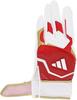 adidas Baseball Batting 51 LBG404 Gloves, Basic, White/Red (1164), Medium,