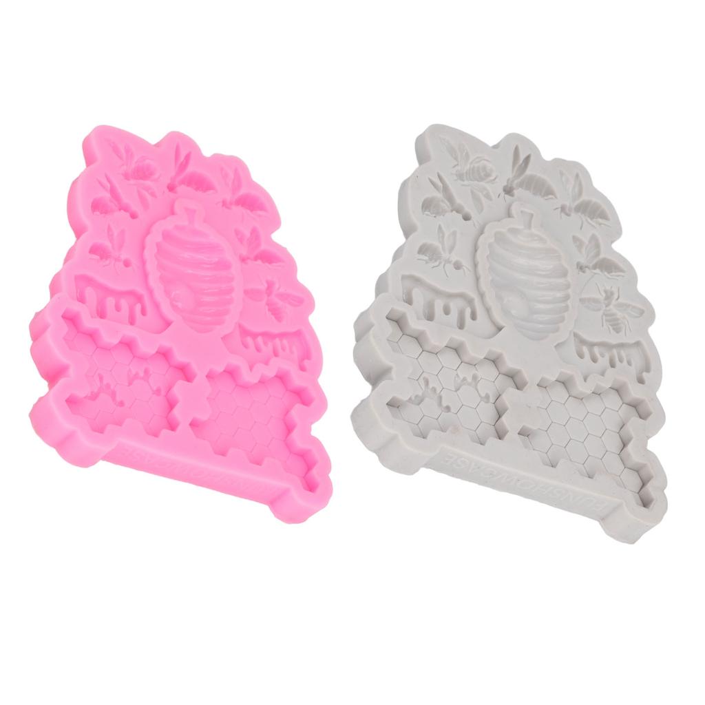 2 Pack Beehive Shape Molds Silicone Baking Mould for DIY Chocolate Dessert Candy Cake Decorating
