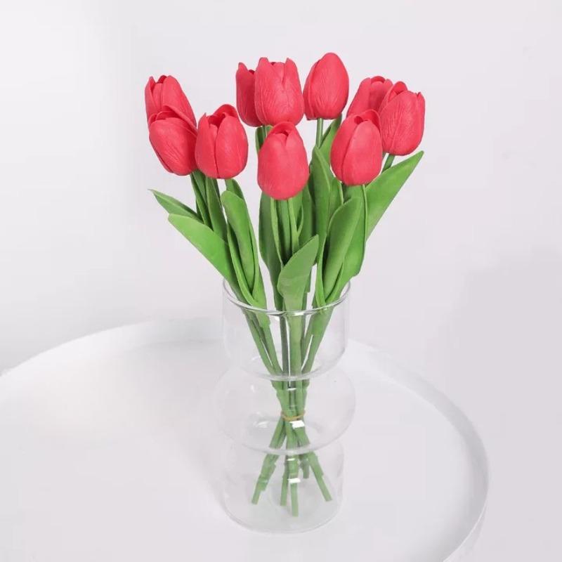 Eternal Flower Home Living Room Decoration Bouquet Tulip Table Vase Flower Arrangement Ornament Photography Special Flowers
