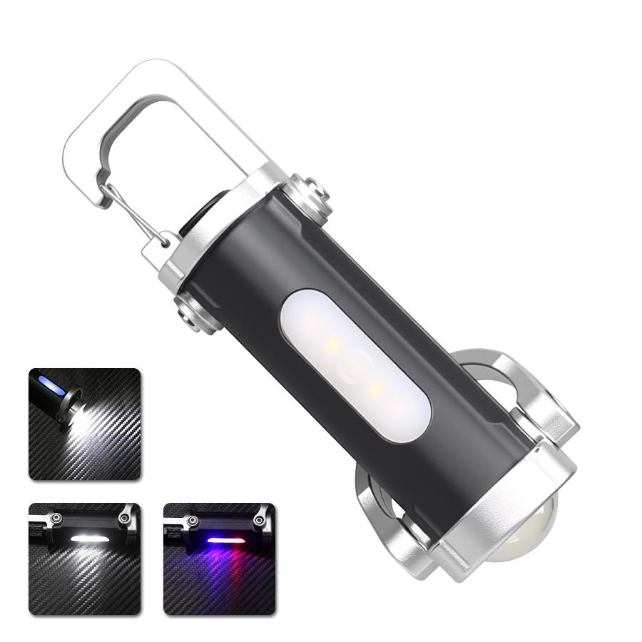 Multi Functional LED Sensor Flashlight with Pen Clip Rechargeable Magnetic Work Light Outdoor Torch Lamp for Camping Hiking Home