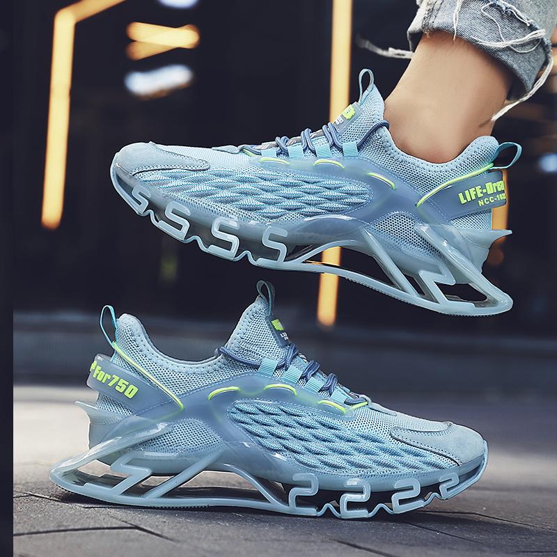 

Осенние кроссовки Дышащие беговые кроссовки Мужские Легкие Женские Спортивные кроссовки Мужские Кроссовки для зала Уличная Мужская Спортивная обувь 39 синий