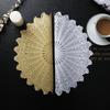 38x38cm Conch Hollow Gold Silver Placemat Home Restaurant PVC Heat Insulation Pad Dinner Table Mat