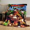 Colorful Jungle-themed Characters Featuring Animals and a Pair of Apes. for All Seasons Blanket Lunch Break Throw Gift