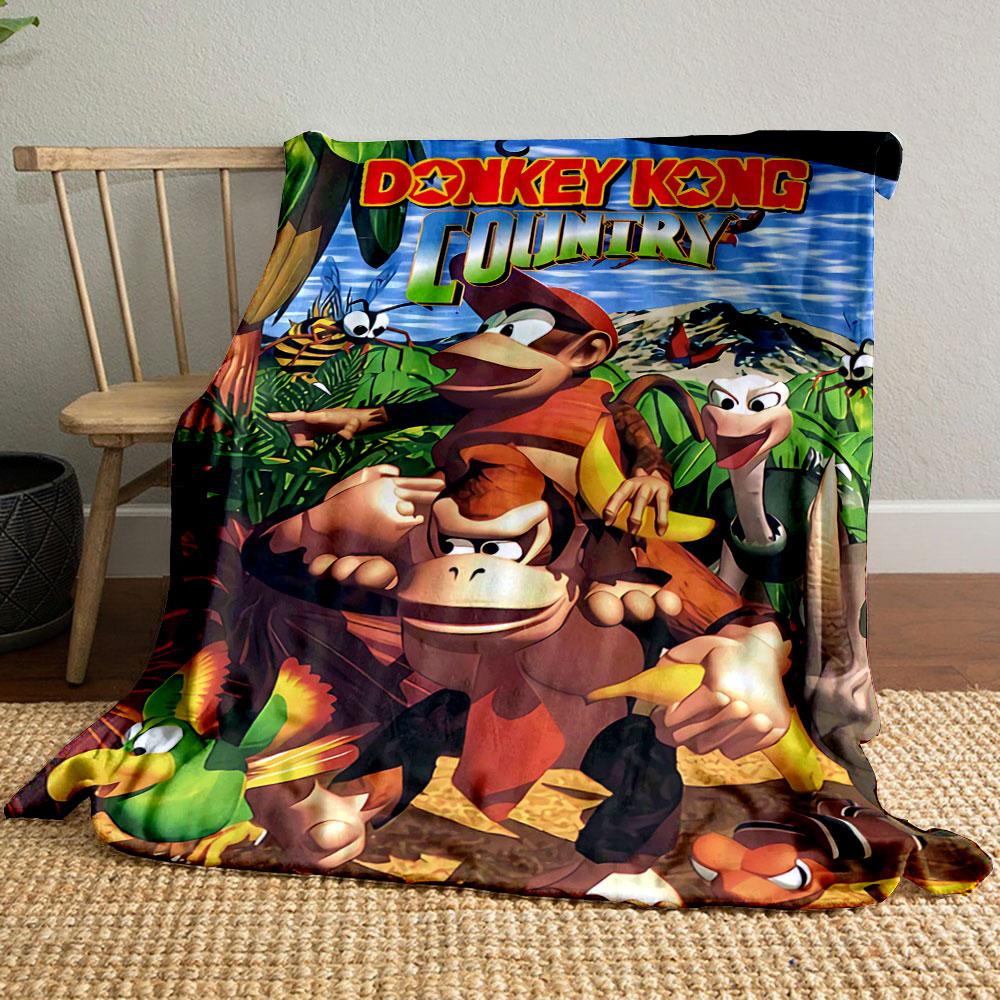 Colorful Jungle-themed Characters Featuring Animals and a Pair of Apes. for All Seasons Blanket Lunch Break Throw Gift