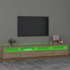 VidaXL Meuble TV avec Lumières LED Centre de Divertissement Rangement Meuble Média Meuble de Salon Salle de Séjour Maison 3152724