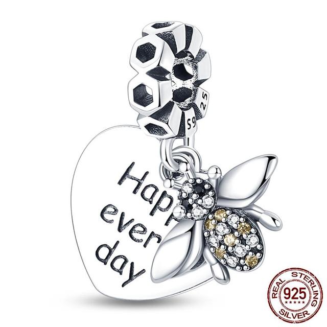 925 Silber Glänzende Bunte Charms Perlen Sonnenblume Schmetterling Sonne Anhänger Fit Armband Diy Schmuck