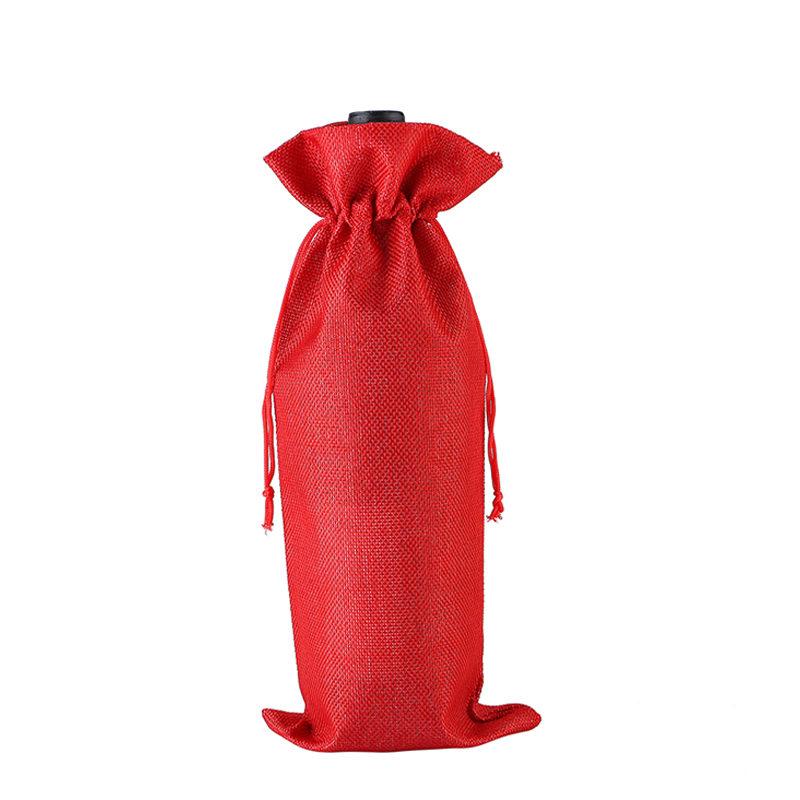 Neue Weinbeutel Rotweinflaschenhüllen Geschenk Champagnerbeutel Sackleinen Verpackungsbeutel Hochzeit Party Dekoration Weinbeutel