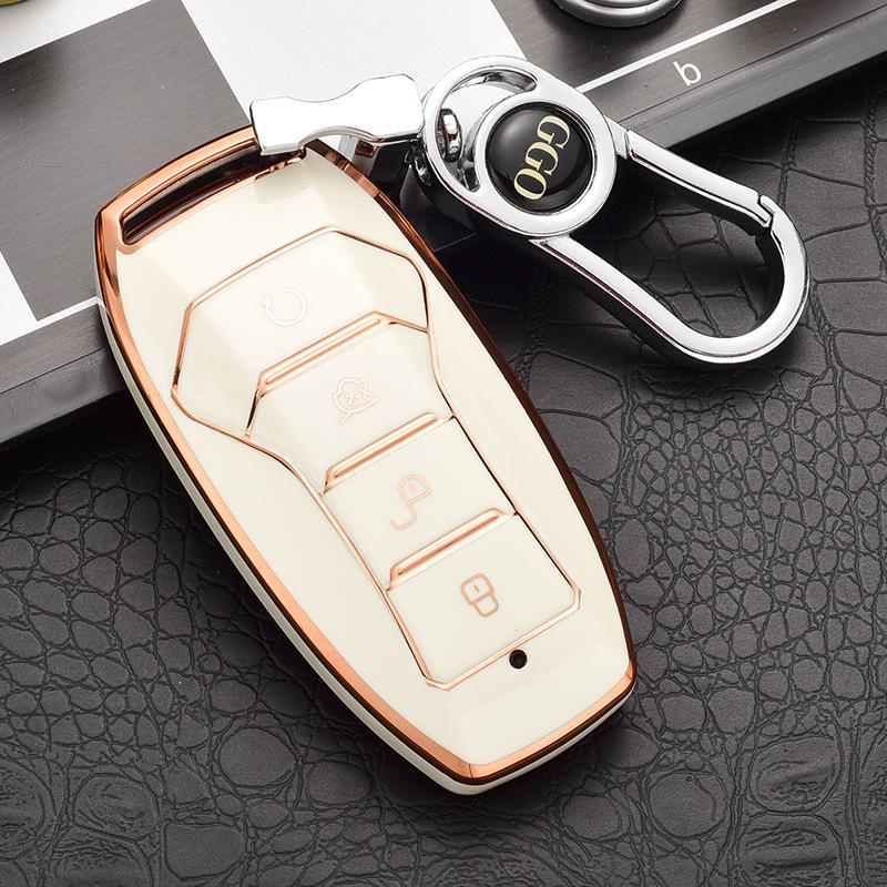 BYD Car Key Cover: Compatible with Qin PLUS, Tang DMI, Dolphin, E2, Song Pro, QinHan EV, E6, and Yuan Models.