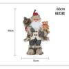 Christmas Santa Claus Plush Doll Holding Bear Xmas Decor Ornament Holiday Craft