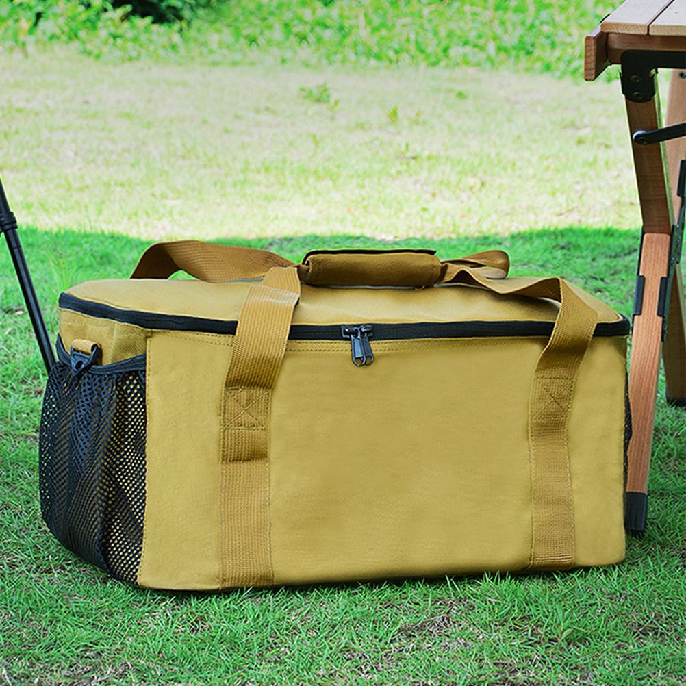 Cookware Bag Portable Oxford Picnic Cookware Storage Bag Waterproof Barbecue Tableware Bag for