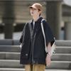 Trysimple Casual Short Sleeve Open Dress Summer Flattering Loose with Pockets Men's Shirt, Collar, Shirt, Jacket, Fit, Fit, (4XL, Black)