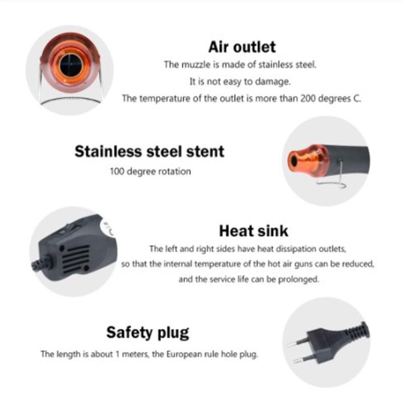 Handheld Hot  Air Heat Handle Blower Shrink Handle 220v 300w Dryer  Tools Shrink (random Color