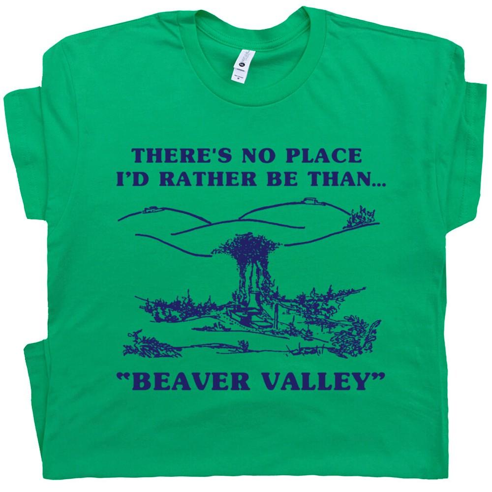 Забавная футболка Оскорбительная надпись Beaver Valley Новинка Секс Грязная Грубая Грубая Мужская XL