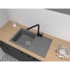 STRADOUR EINNA ankastre lavabo, SMC GRİ BETON - 16, 1 kase, loş. 78*43,5 cm, elle boşaltma