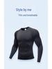 Solid Color Long Sleeve Quick-Dry Athletic Base Layer - Breathable, Elastic, Sweat-Wicking for Running, Basketball, and Football.