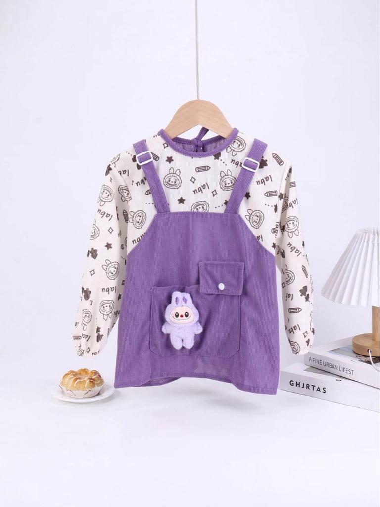 Baby Waterproof Cartoon Smock Bib for Spring/Autumn - Stain and Dirt Resistant