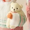 Pink Bear Santa Claus Figurine Christmas Decor Cute Home Holiday Gift