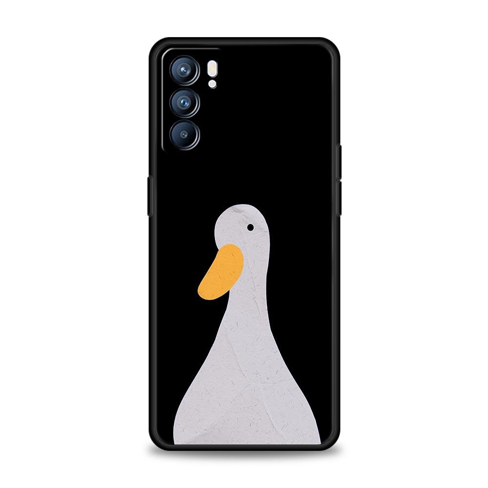 Cartoon Zweifel Ente Für Oppo Reno7 Reno6 Pro Plus A54 5G Handyhülle Find X6 X5 A53 A52 A9 2020 A15 A95 A17 A16 A76 A74 A57 Hülle