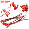 Connector Pre Wired Cable Set 2P Male + Female Pair 200mm Red + Black Wire