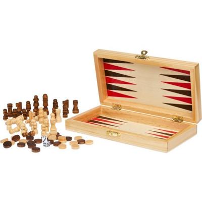 Mugo 3-in-1-Brettspielset aus Holz