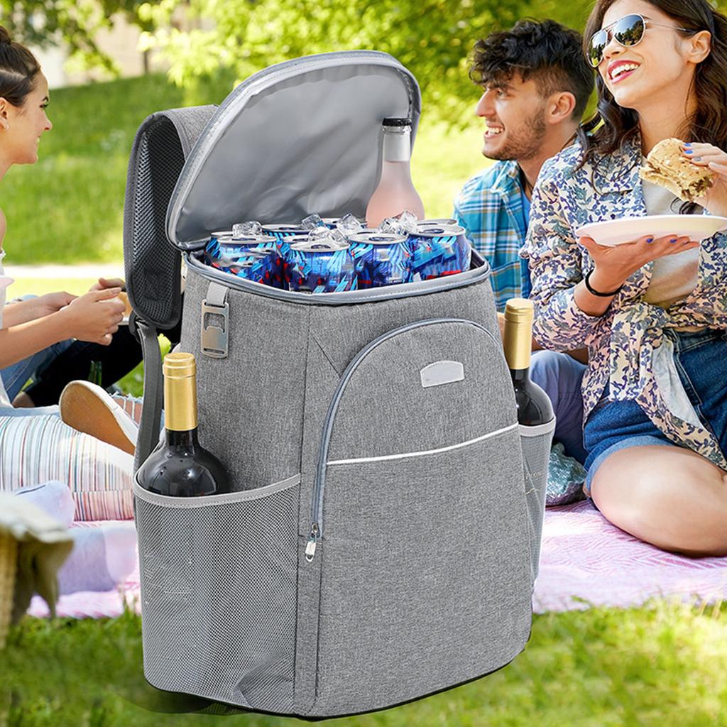 Chladicí batoh Zesílená hliníková fólie Multifunkční izolovaná chladicí taška pro kempování piknik