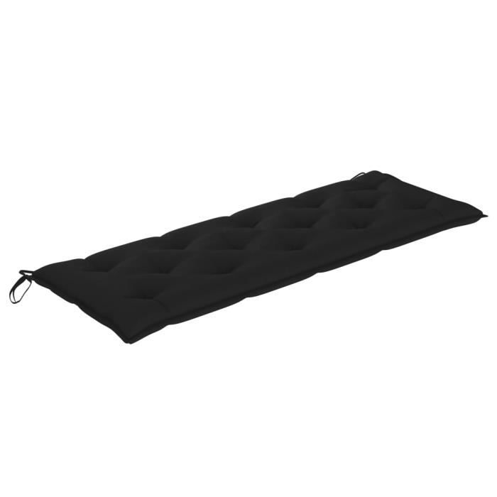 Banc de jardin empilable et coussin, 159 cm, vidaXL Bois de teck massif