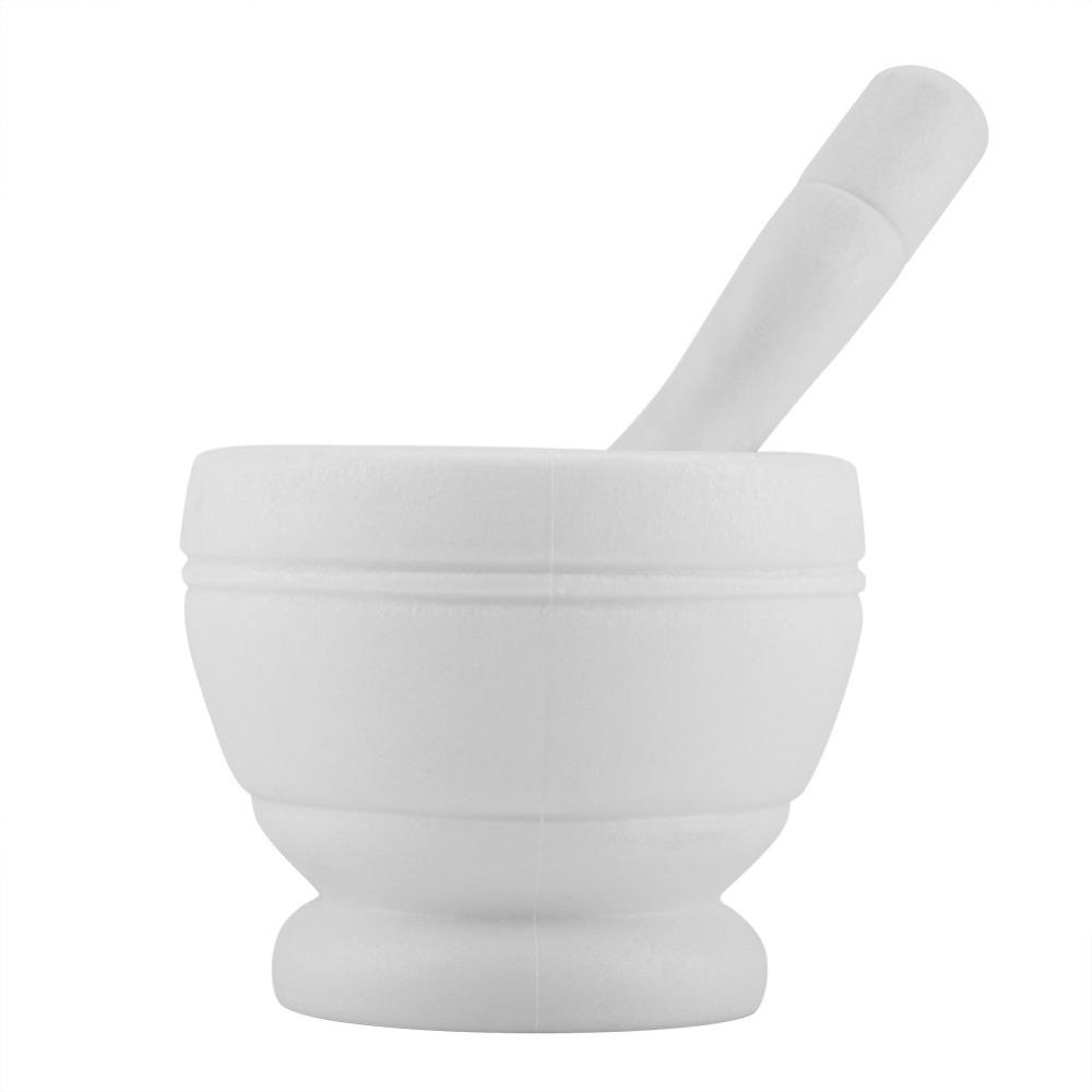 PP Mortar and Pestle Set Lightweight Design Garlic Herb Crusher Spice Grinder Bowl Kitchen Cooking