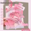 Gradient Pink Hair Clips for Women - 8-Piece Set: Large Claw & Shark Clips, Cross & Square Design