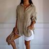New Single breasted Collar Shirt Stand Alone Women's Solid Color European and American Sleeveless Top