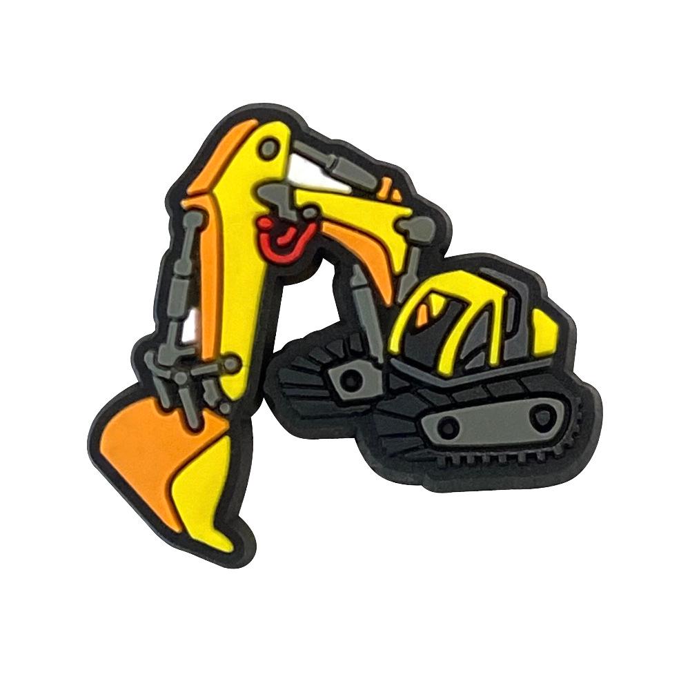 Excavator Construction Vehicle Shoe Decoration: PVC Soft Rubber Shoe Buckle & DIY Shoe Flowers
