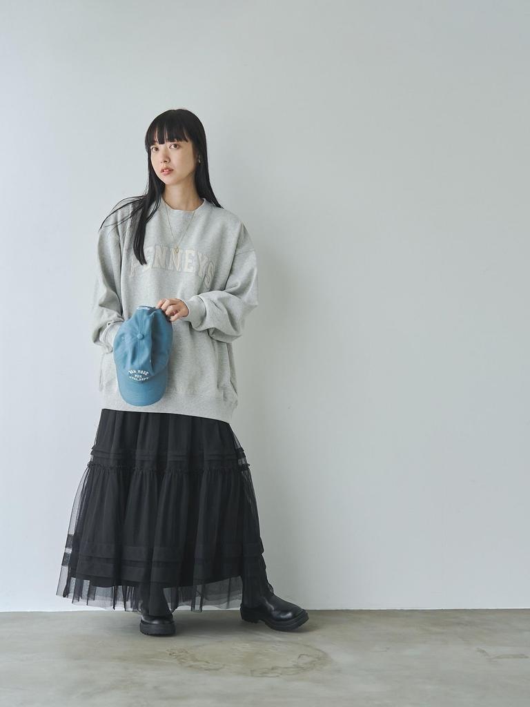 Cohen Tucked Tiered Tulle Skirt 76706460224 0950 M BLACK(09)