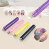 1/4Pcs Flower Nail Dotting Pen 5-Petal Flower Nail Design Ballpoint Pen with Stainless Steel Ball DIY Home Salon Manicure Art Tools