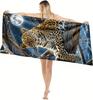 1PC White Tigher Beach Towel Animal Pattern Lion Cat Leopard Towel Perfect Gifts Quick-Dry Towel For Bath Yoga Tourism Swimming