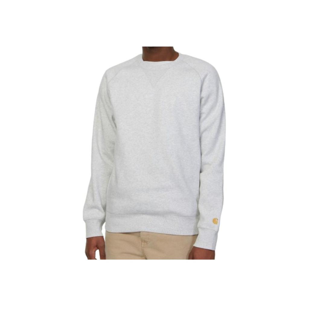 Carhartt WIP Solid Color Crew Neck Pullover Casual Long Sleeve Sweatshirt Men Sweatshirt Gray I026383-00J-XX