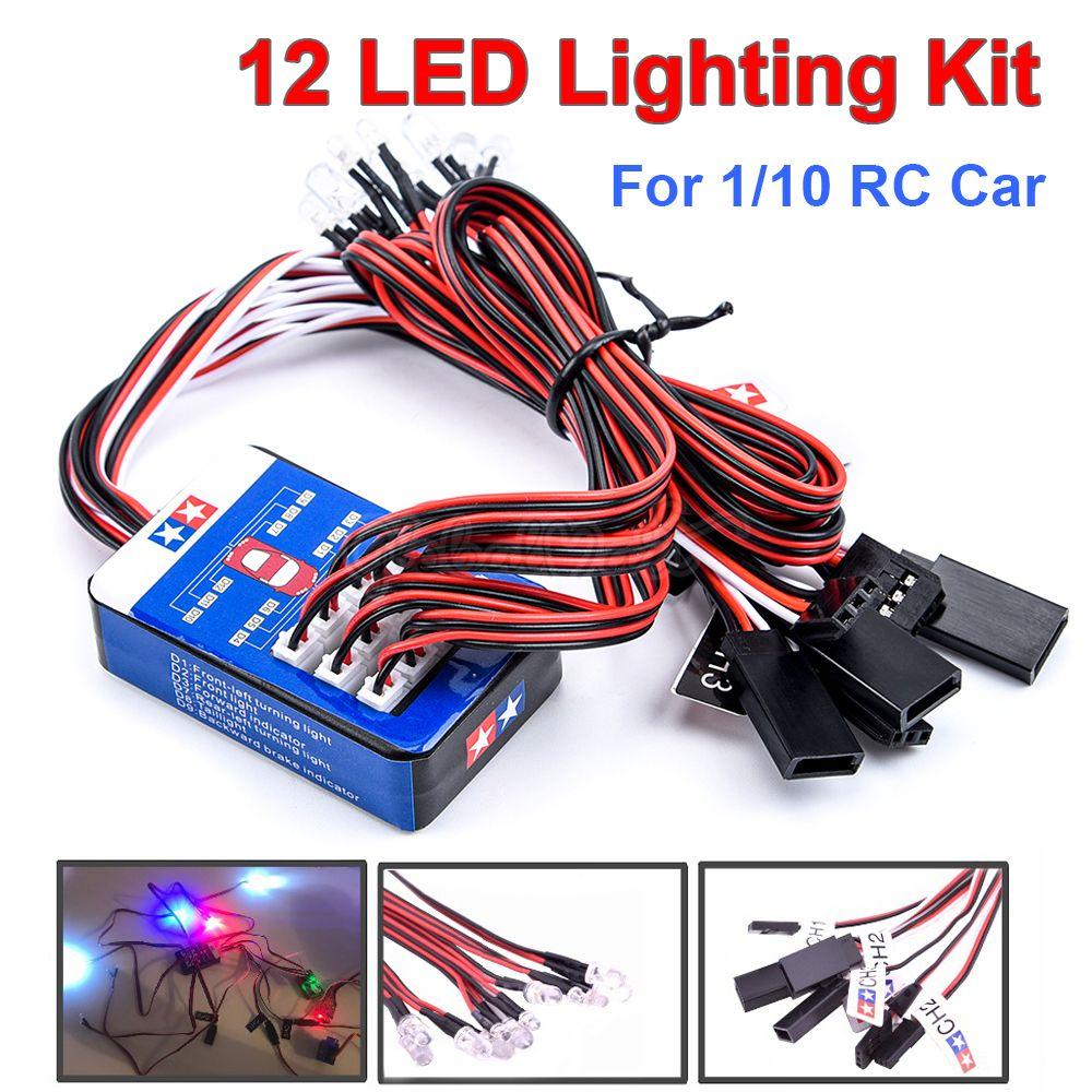 T raxxas for Yokomo Tamiya Simulation Flash RC Accessories 12 LED Lighting Kit 4 Colors Lighting