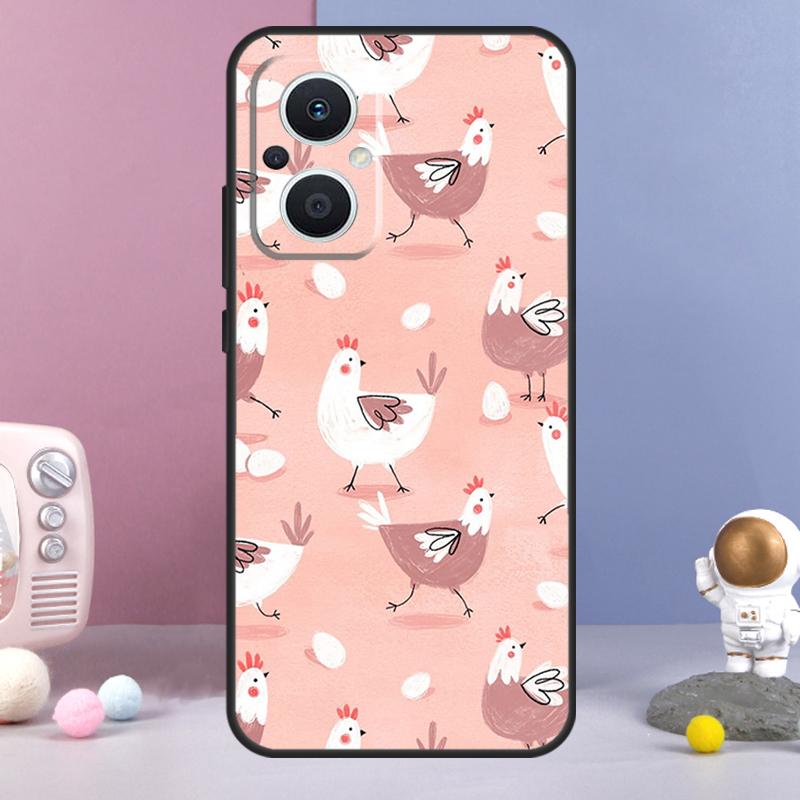 Chicken Pattern Funda For OPPO Reno 12 F 11F 13F 14F 10 11 13 14 Pro 7 8 Lite OPPO Find X9 X6 X5 X8 Pro Case