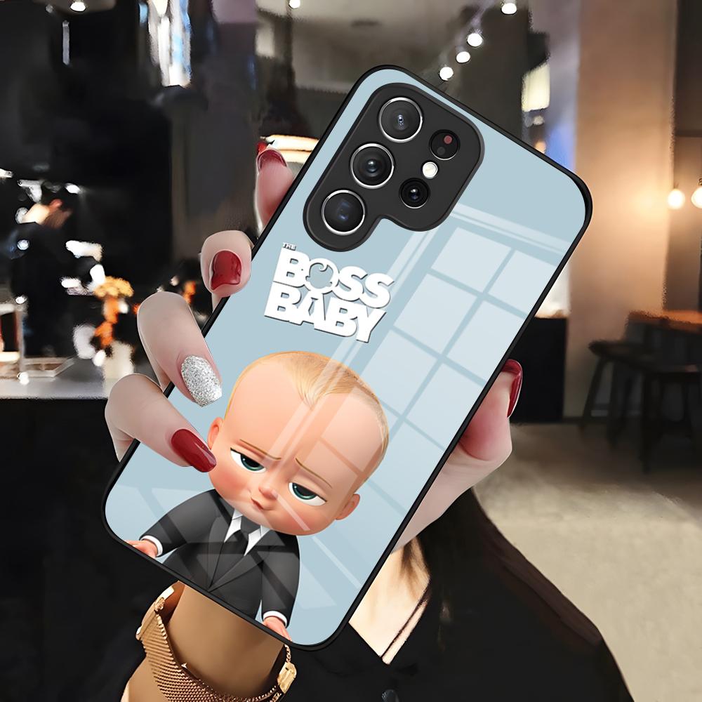 

Чехол для телефона Baby B-Boss для Samsung S26 S25 Edge Ultra 24 23 22 21 Ultra Plus Fe A55 56 15 4G 5G Стеклянная крышка Galaxy A56 5G