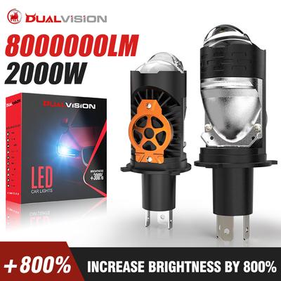 H4 Projector Lens LED Car Headlight Bulbs 800000LM CANBUS Turbo Auto Bulb H4 High Low Light 6000K White Fog Lamp 12V 24V RHD LHD