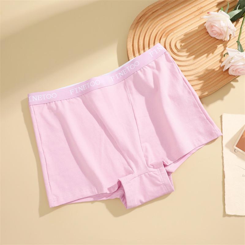 FINETOO Baumwollpanty für Damen, hohe Taille, Boxershorts, bequeme Slips, Damenunterhosen